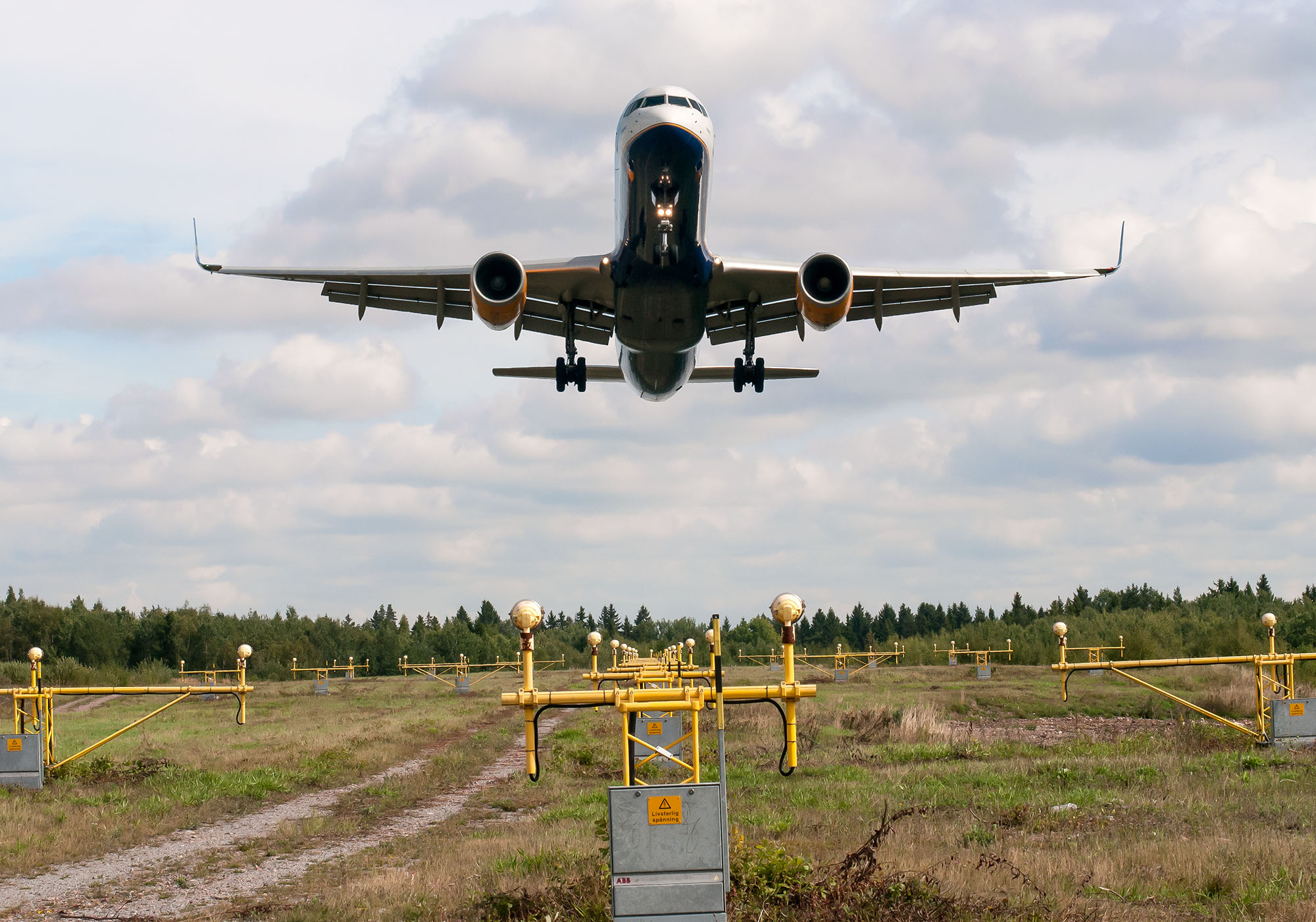 Flygplan inför landning, Arlanda